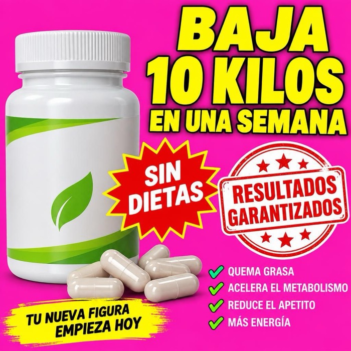 Captura original: pastillas para bajar 10 kilos en una semana